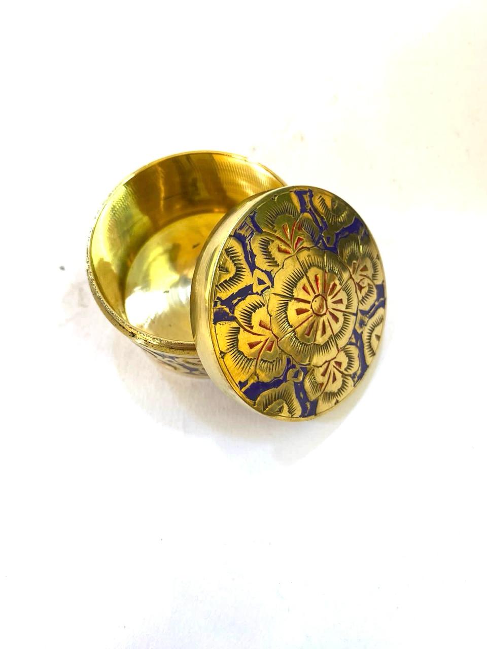 Brass Engraved Vintage Dibbi Premium Storage Ideas For Your Valuables Tamrapatra