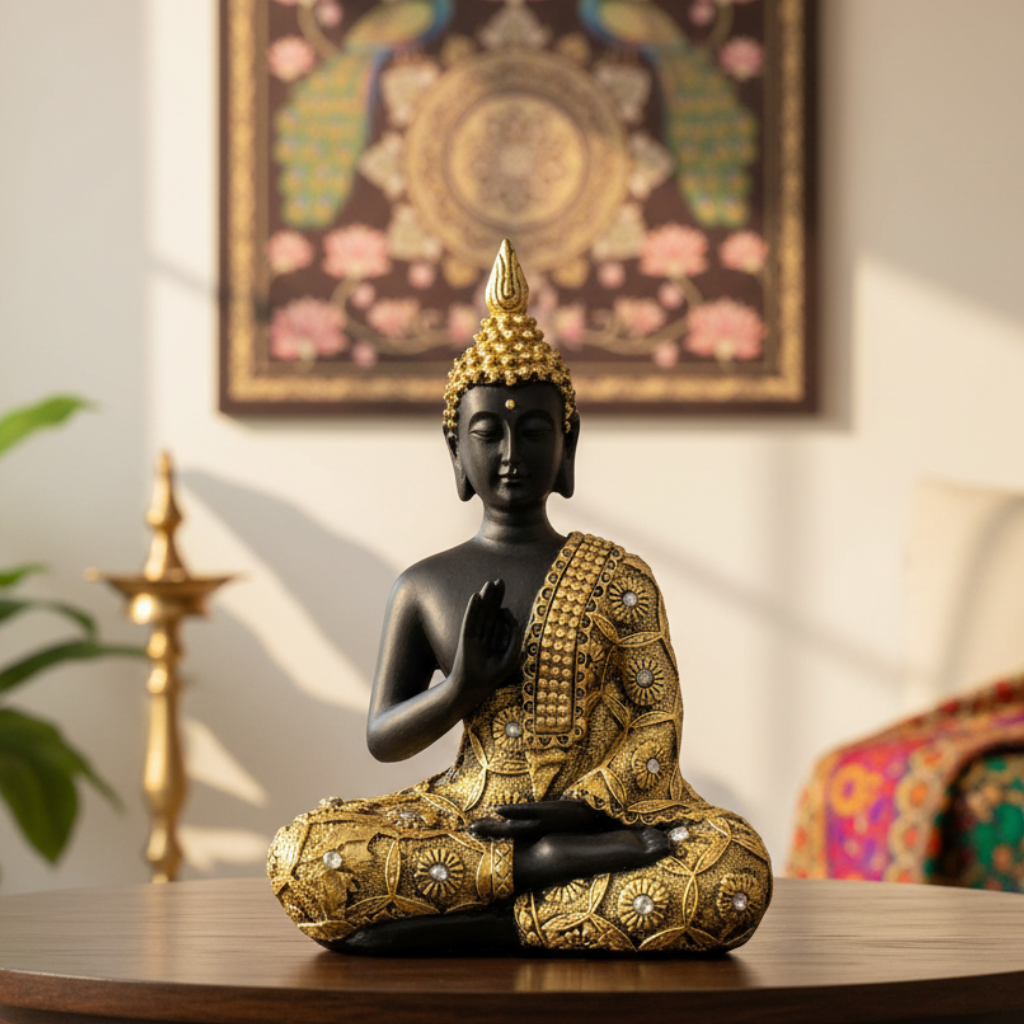 Buddha Sculpture Exclusive Figurine Spiritual New Home Décor From Tamrapatra