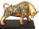 Gold & Black Bull Resin Showpiece Modern Art Collection Home Office By Tamrapatra