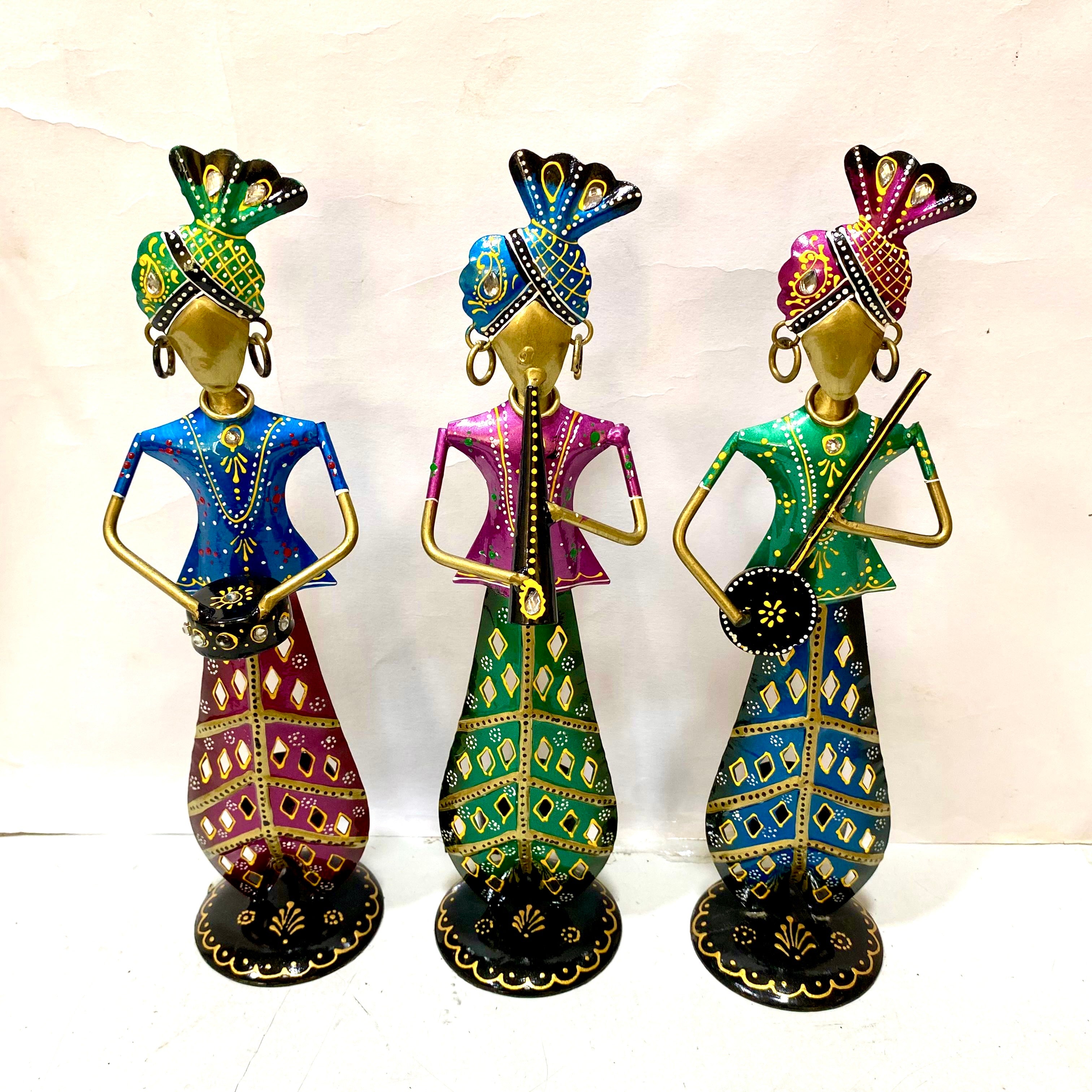 Turban Man Metal Striking Shadow Tea Light Holder Figurine Collectible Tamrapatra - Tamrapatra