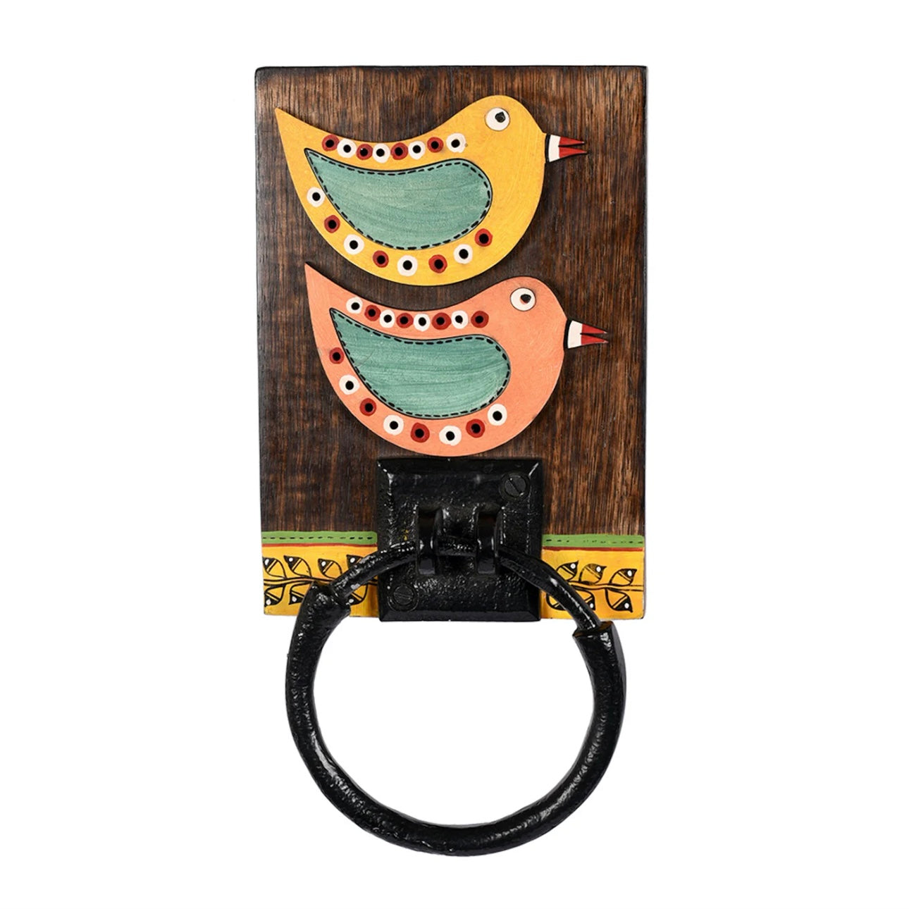 Wooden Exclusive Designer Wall Utility Towel Holder With Painting By Tamrapatra