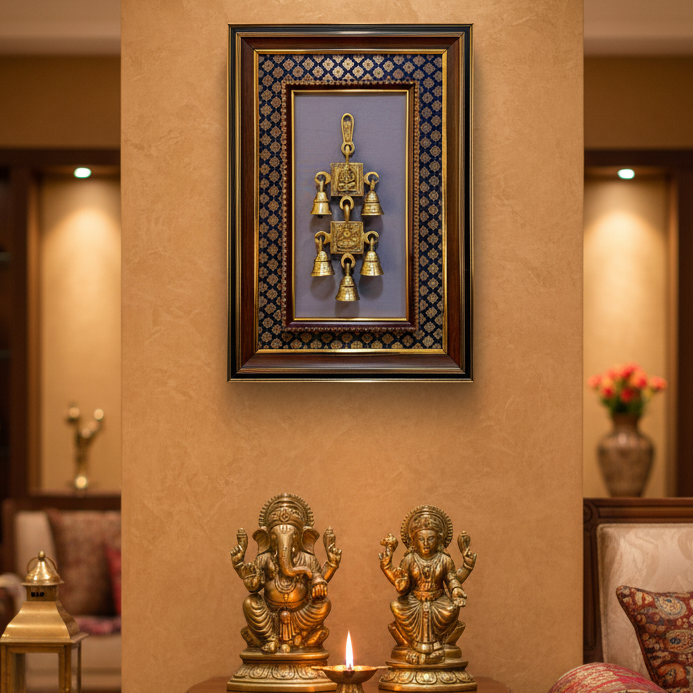 Hanging Bells Brass Handcrafted Wall Art For Homes & Office Decor By Tamrapatra - Tamrapatra