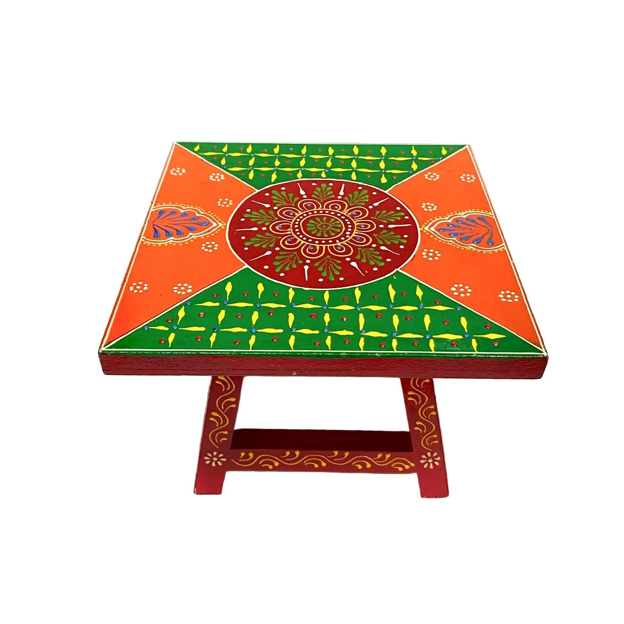 Creative Painting On Wooden Stand Stool Multicolor In Various Design By Tamrapatra - Tamrapatra