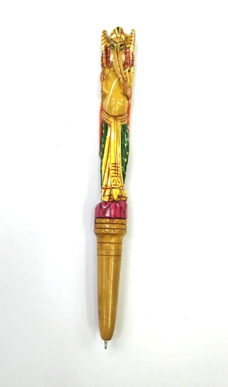 Royal Wooden Pen With Hand Painting Various Design Indian Artisans By Tamrapatra