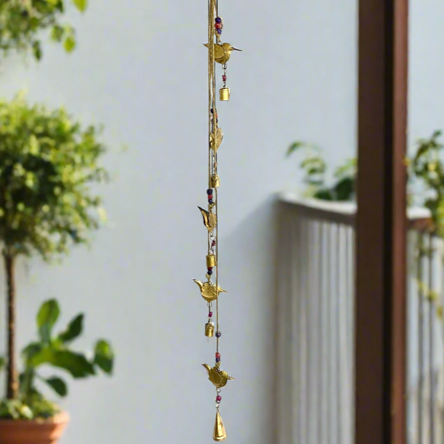 Chimes In Various Designs With Birds Theme Metal & Beads From Tamrapatra