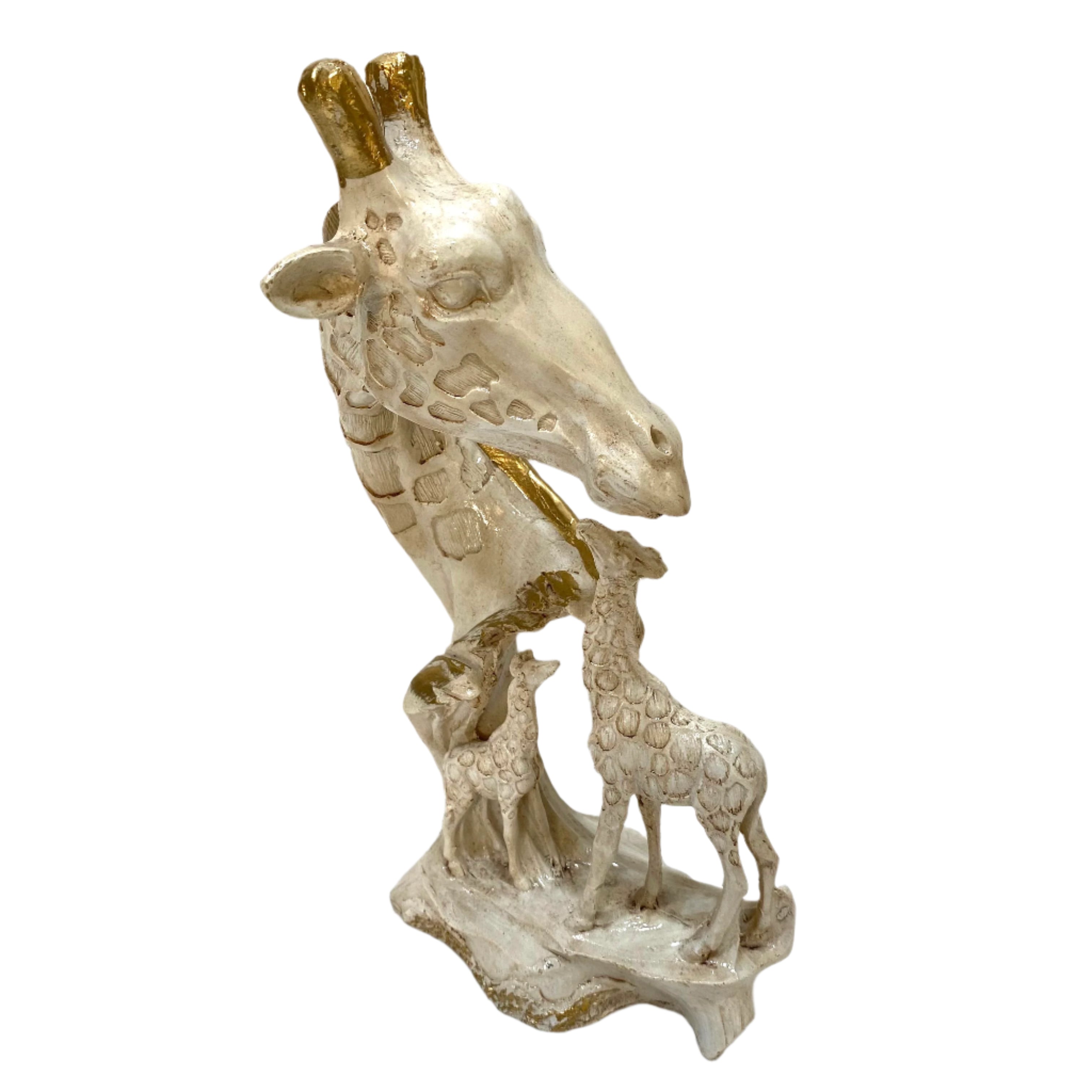 Giraffe With Cub Sweet Memorable Resin Art Family Showpiece By Tamrapatra