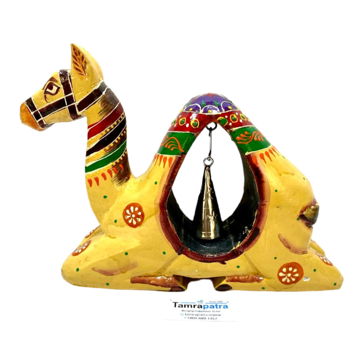 Sitting Camel With Ringing Bell Attractive Showpiece For Your Space Tamrapatra