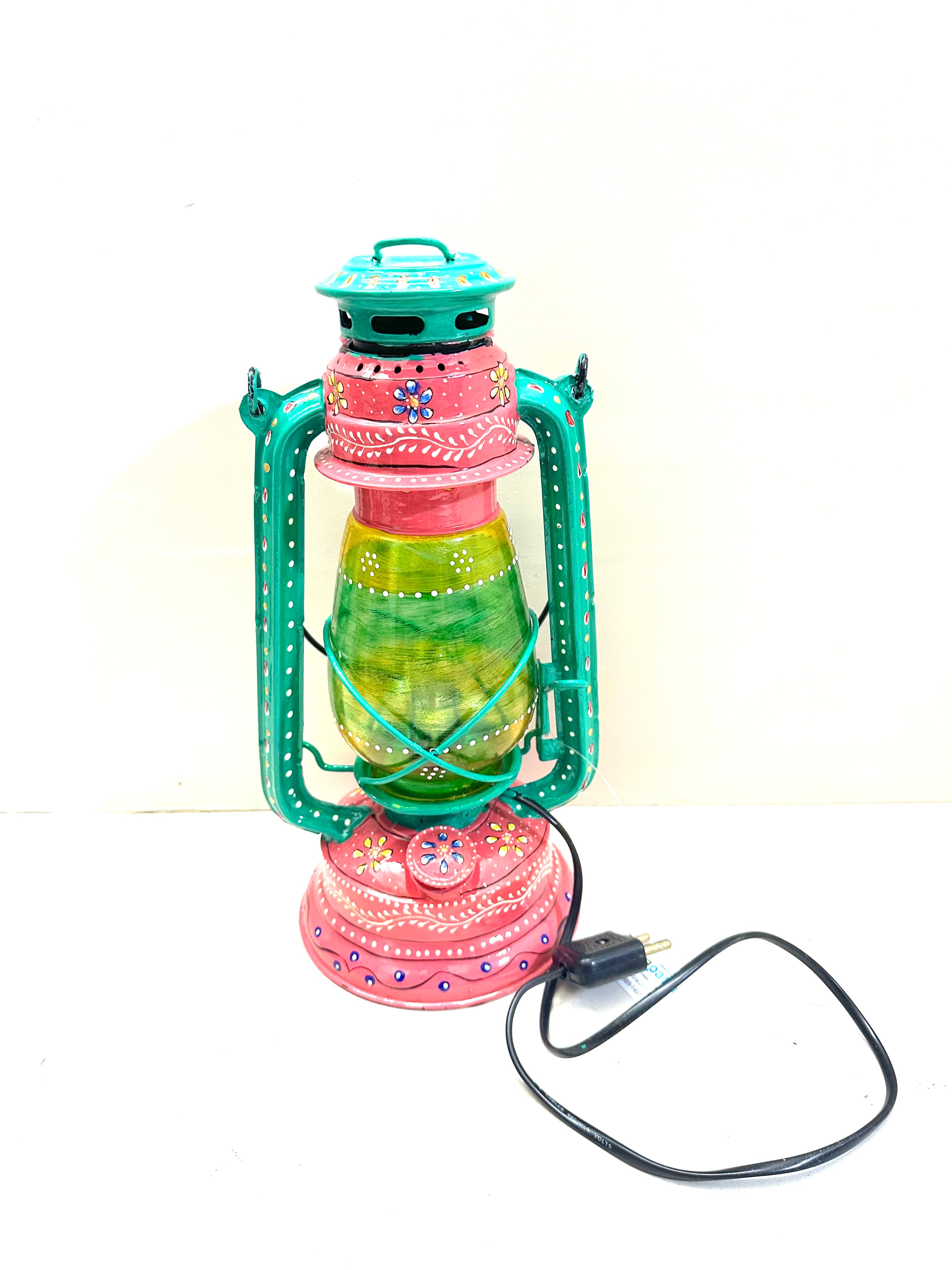 Lantern Big Glass Artistic Table & Hanging Lamp Vintage Collection By Tamrapatra