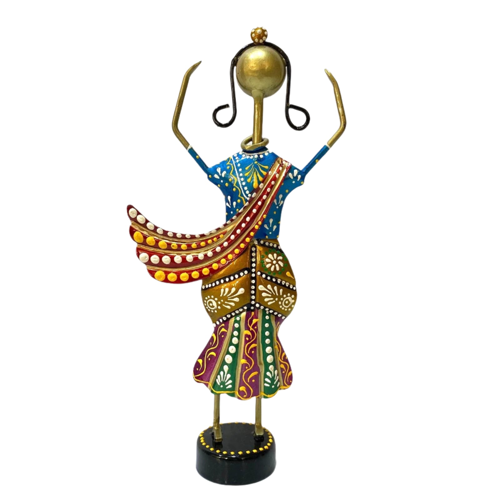 Lady Dancer With Indian Attire Extraordinary Metal Art Creations By Tamrapatra