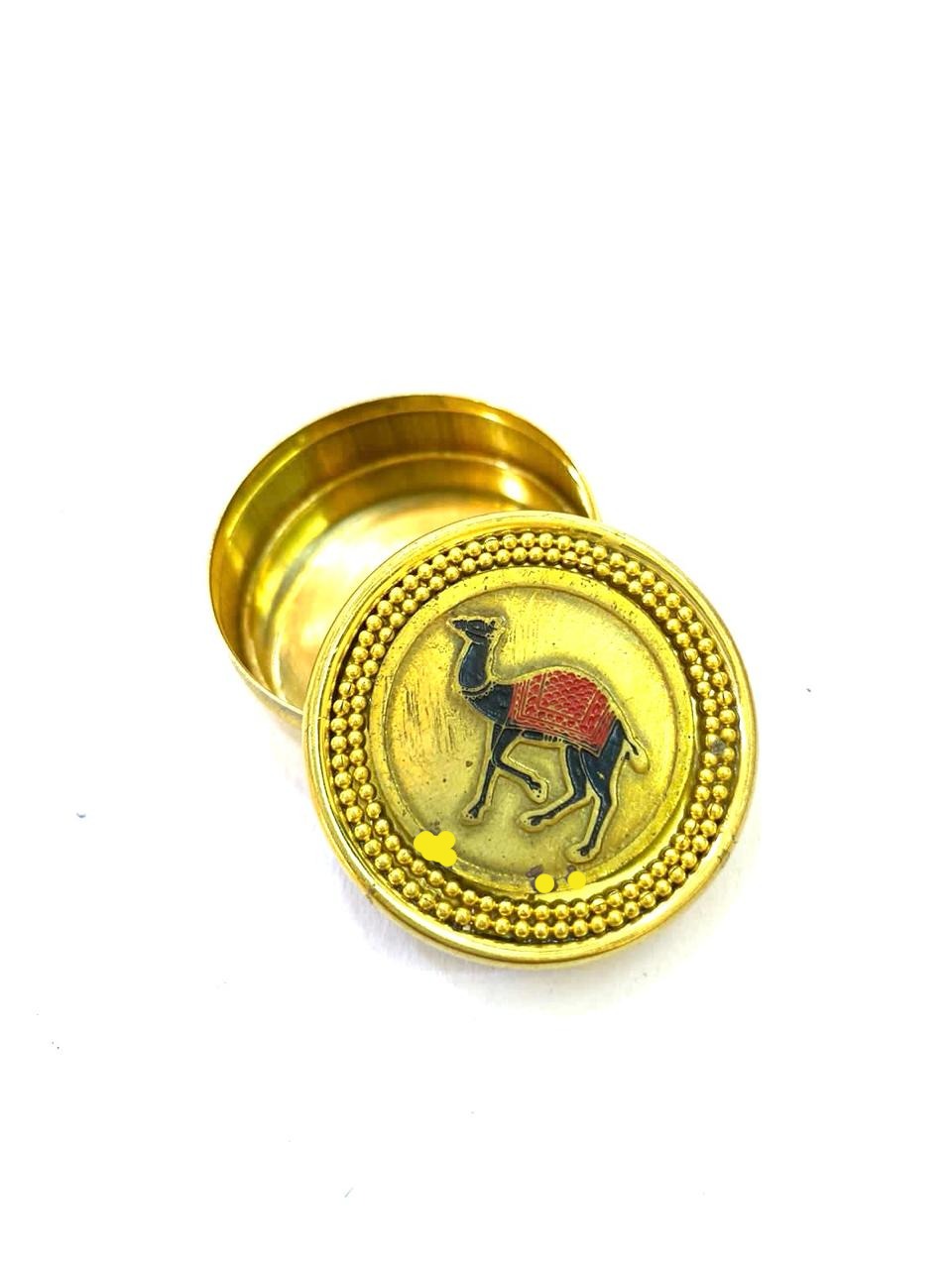 Brass Stone Dibbi With Storage Sindoor Jewelry Exclusive Range From Tamrapatra
