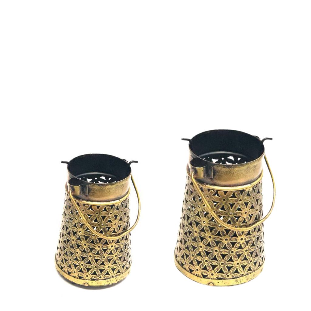 Hanging Kettle Style Tea Light Holder Antique Indian Collection Only At Tamrapatra