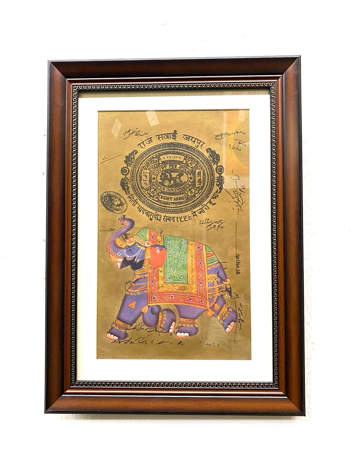 Big Letter Elephant Hand Painted Frames Wall Art In Various Shades From Tamrapatra
