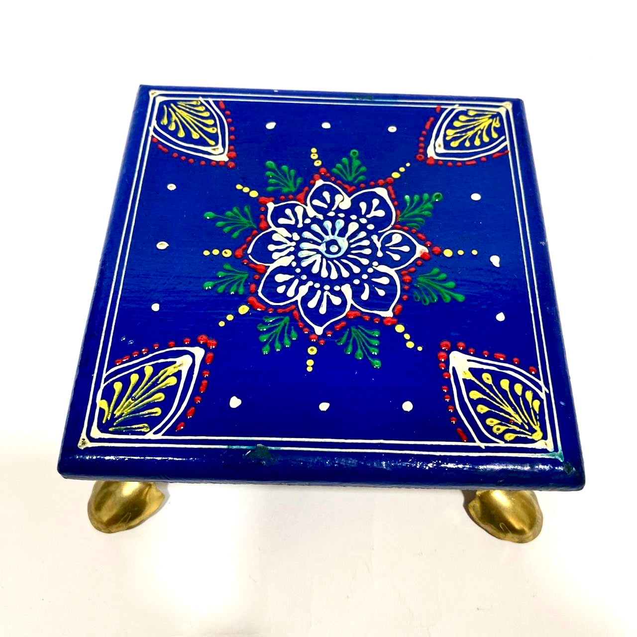 Wooden Hand Painted Bajoth Multicolor Handcrafted By Indian Artisans By Tamrapatra