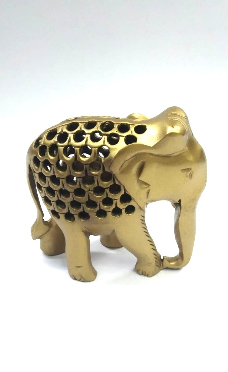 Lacquer Finished Wooden Carved Elephants In Exclusive Souvenir Tamrapatra