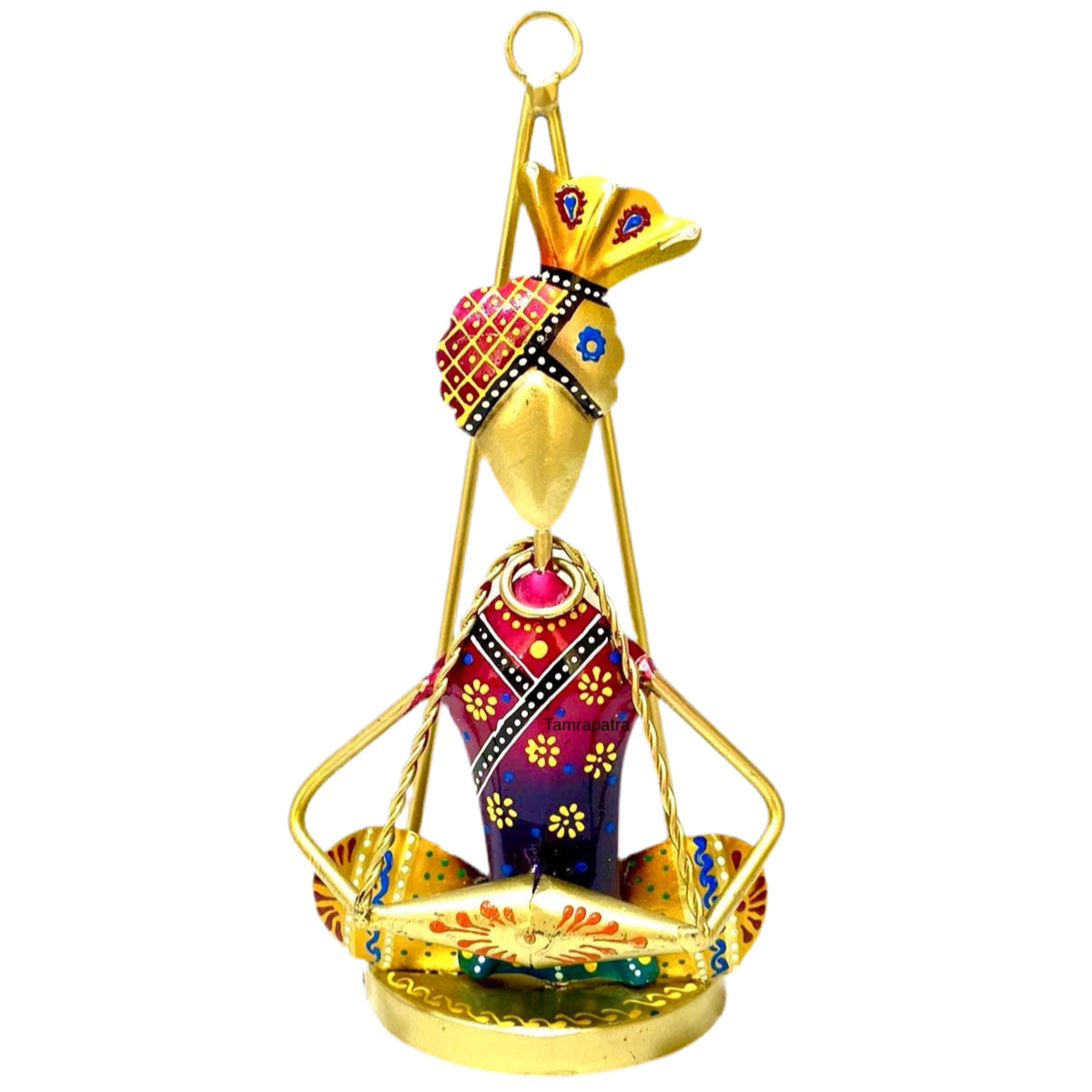 Hanging Musician Colorful Metal Crafts Playing Various Instruments By Tamrapatra