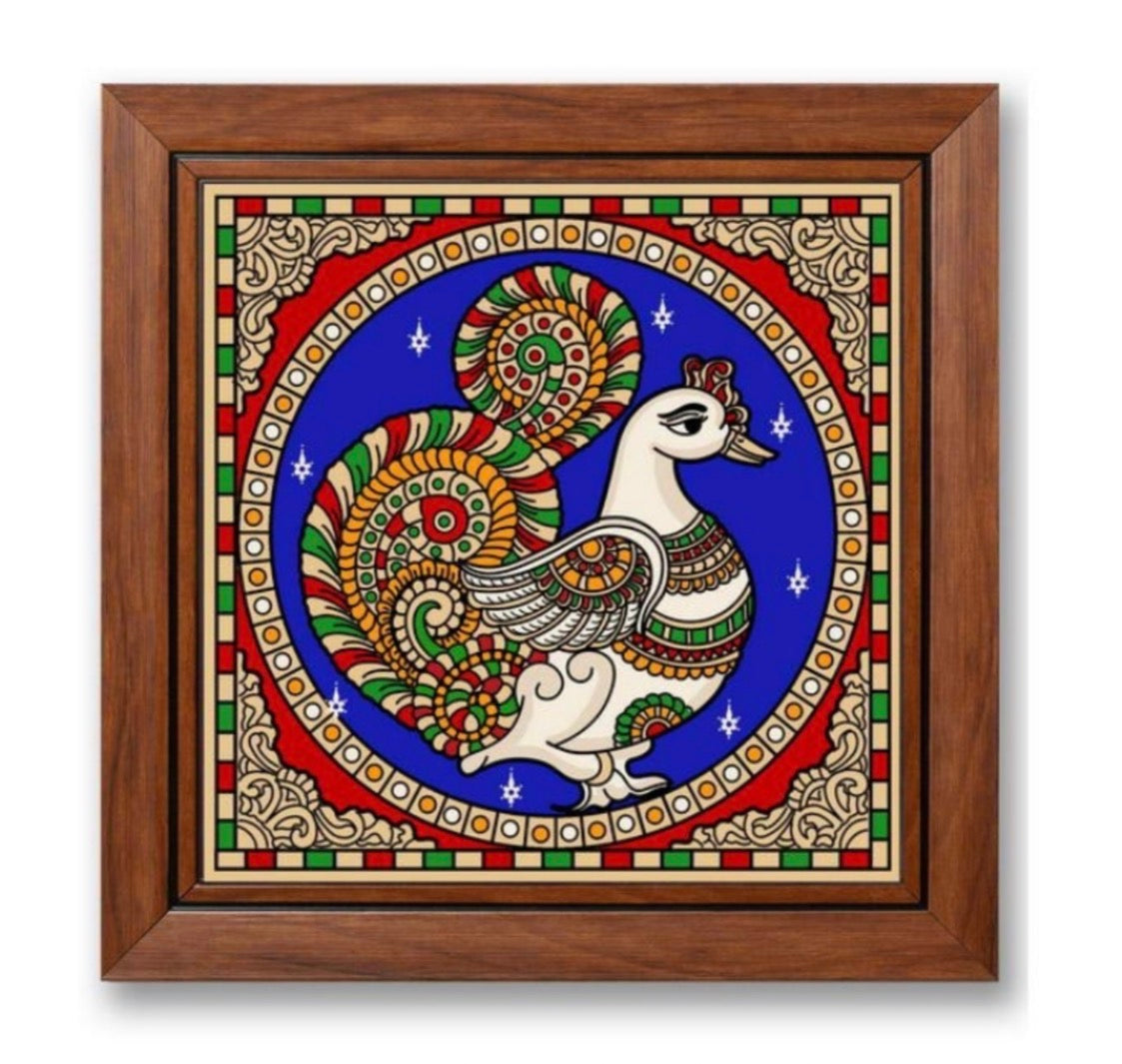 Birds Theme Tanjore Reverse Glass Paintings Frame In Various Designs By Tamrapatra