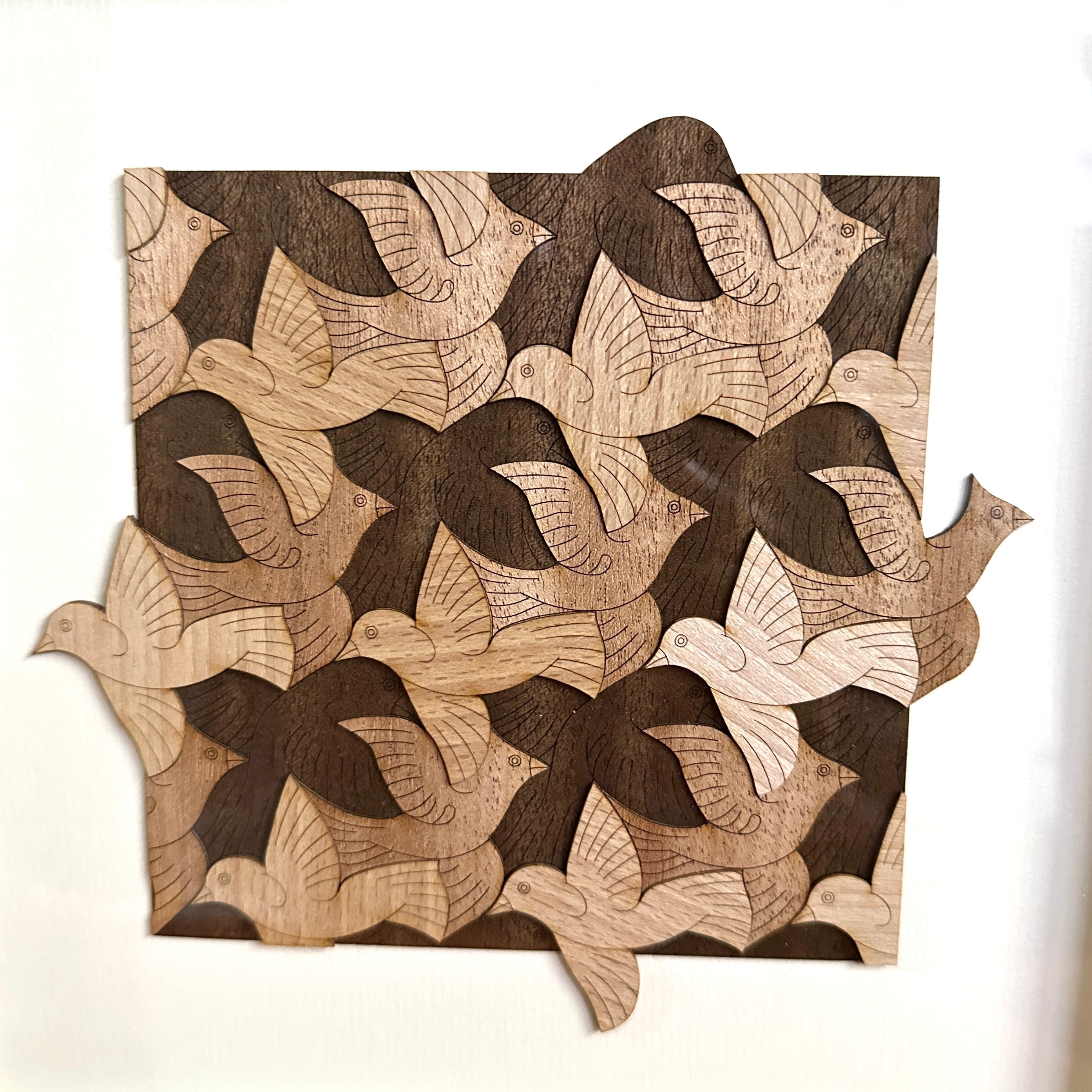 Birds Design Wooden Artwork Frame Designed Wall Décor From Tamrapatra