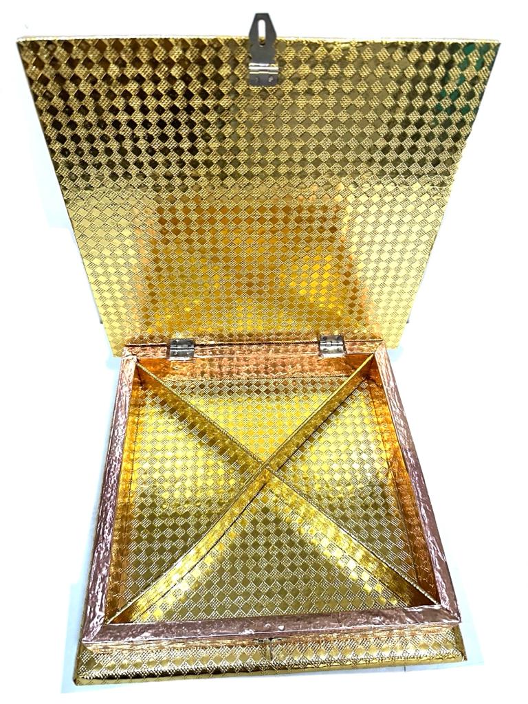 Dry Fruit Box For Festival & Wedding Gifts Meenakari Wooden Box Tamrapatra