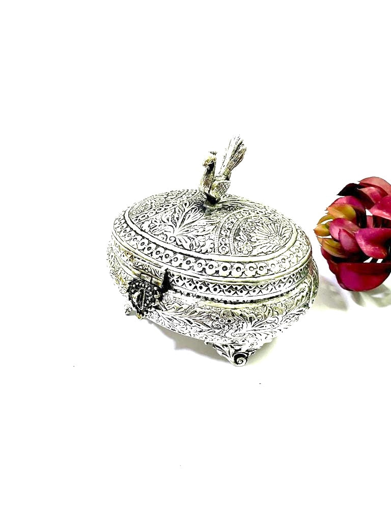 Extraordinary Collection Of German Silver Metal Boxes Engraved From Tamrapatra