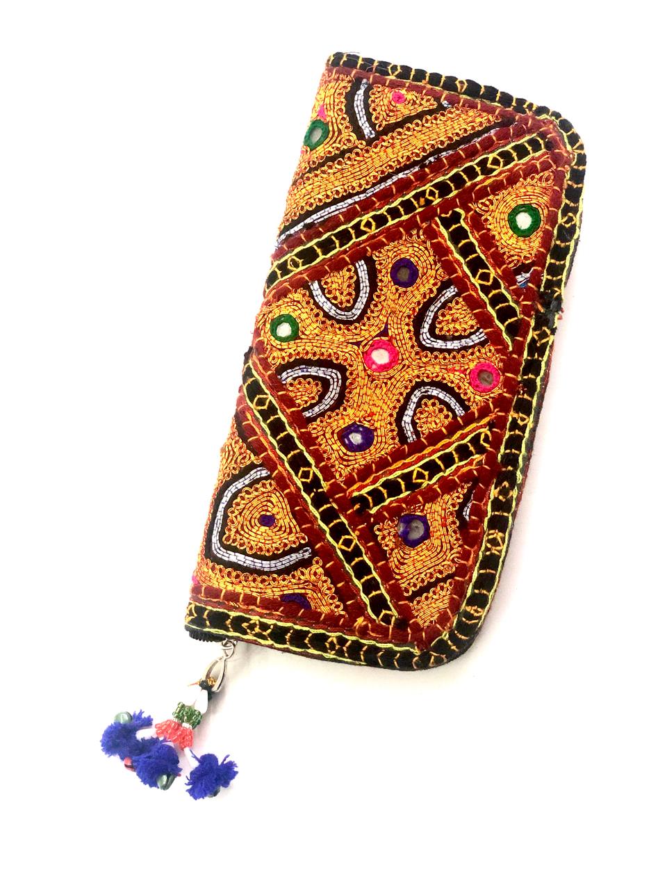 Clutch Purse Fashion Accessories Carry Bags Handcrafted Embroidery From Tamrapatra