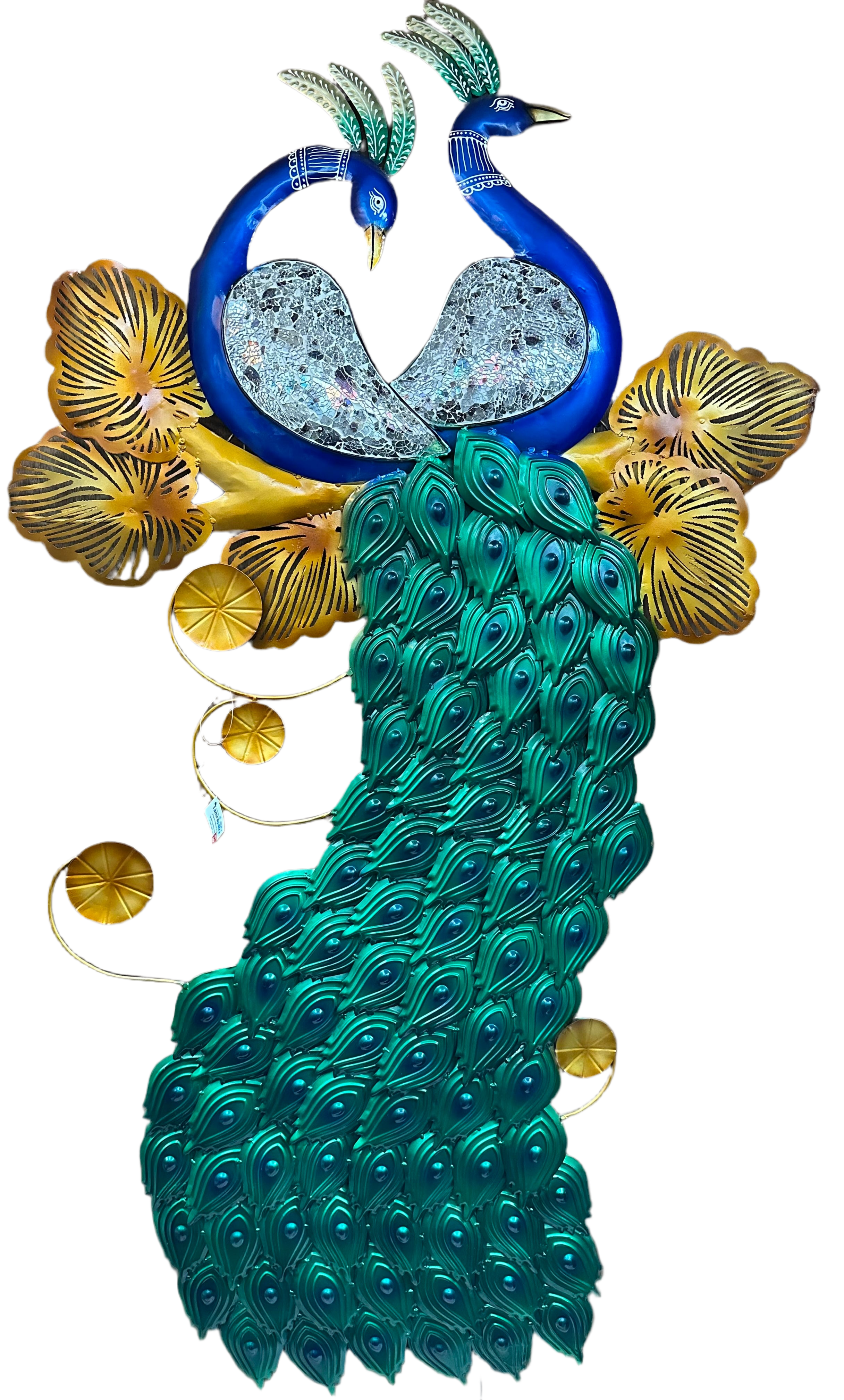 2 Peacocks Big Wall Décor Hand Painted With Pretty Colors By Tamrapatra