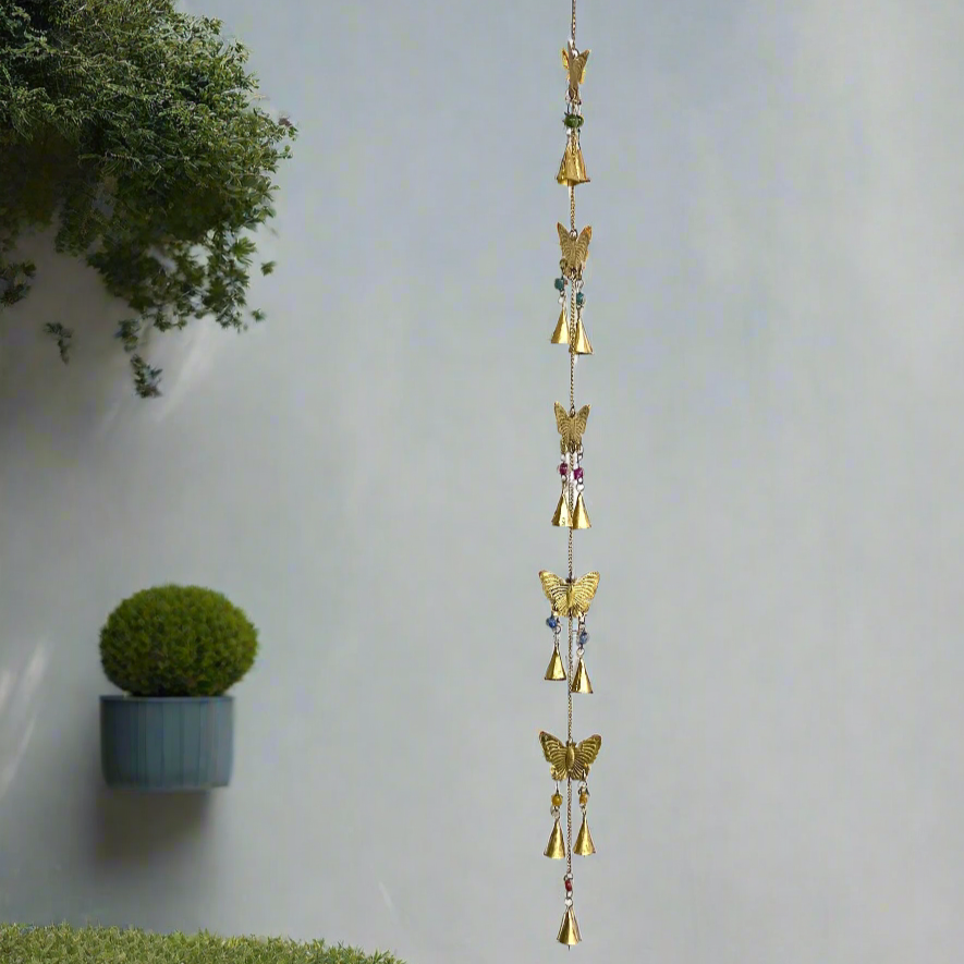 Chimes In Various Designs With Birds Theme Metal & Beads From Tamrapatra