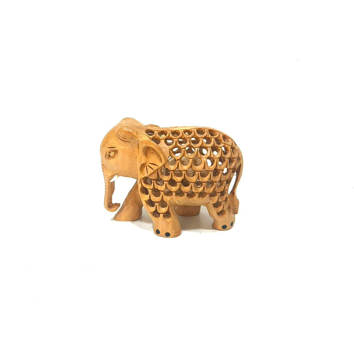 New Jali Elephant Absolute Artist's Handcrafted Wood Carving By Tamrapatra - Tamrapatra