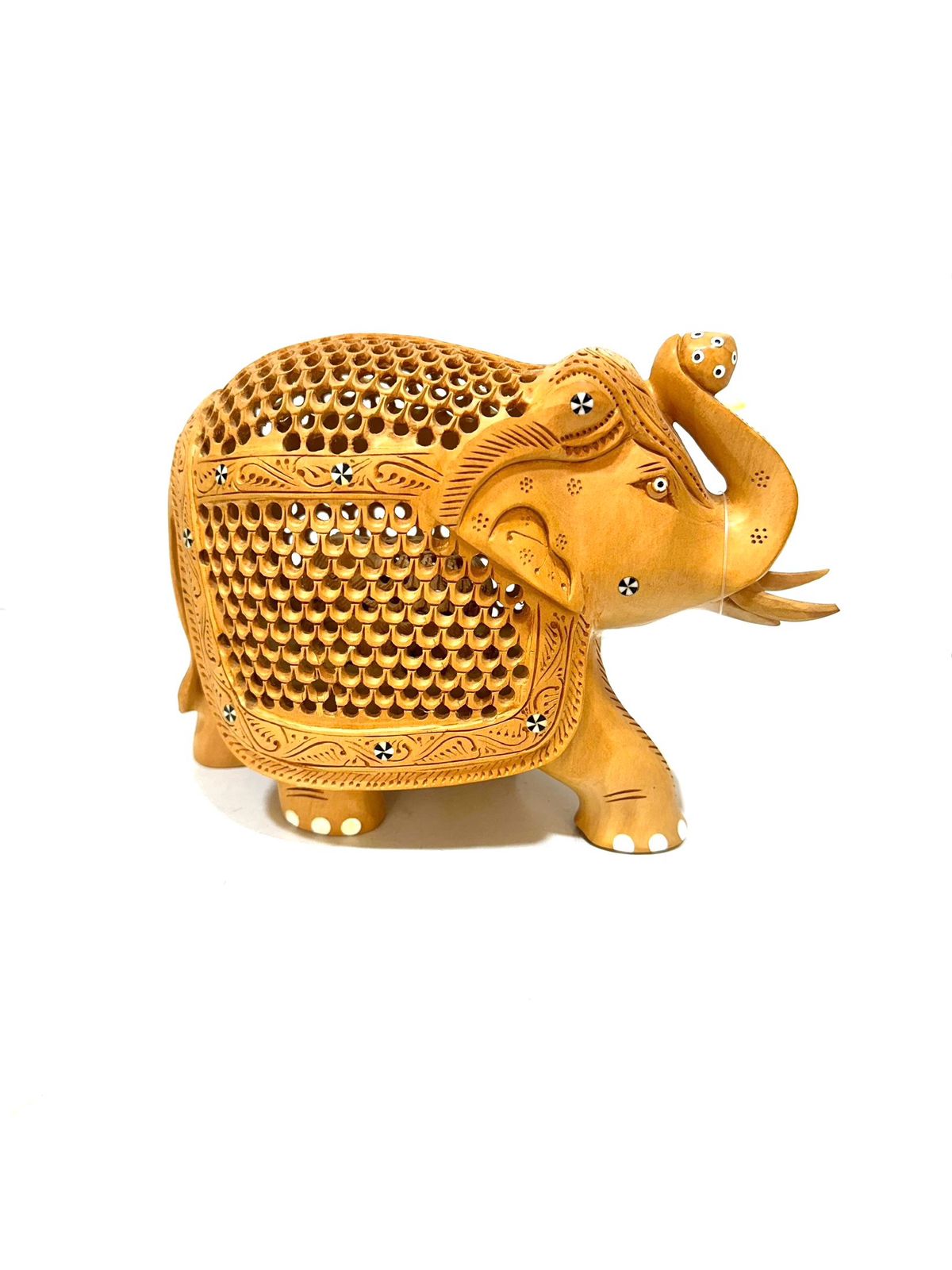 Mighty Elephant Miniature Hand Painted Extravagant Souvenir Gifts By Tamrapatra