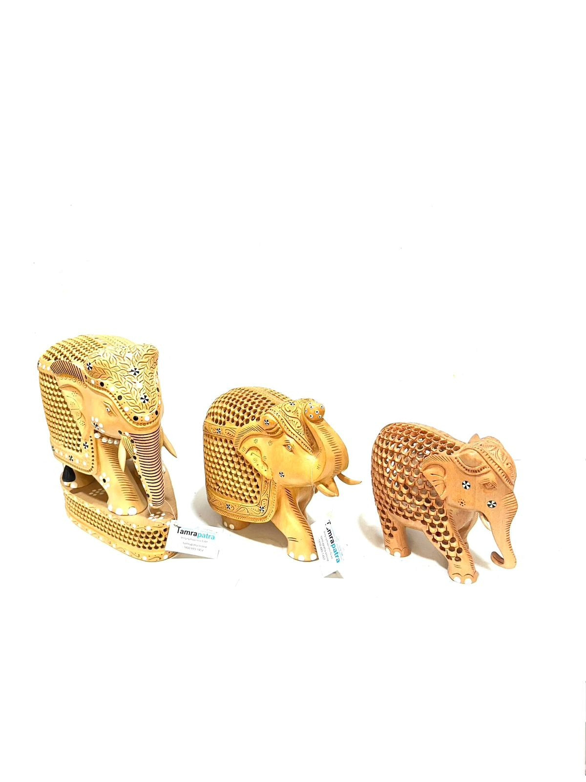 Mighty Elephant Miniature Hand Painted Extravagant Souvenir Gifts By Tamrapatra