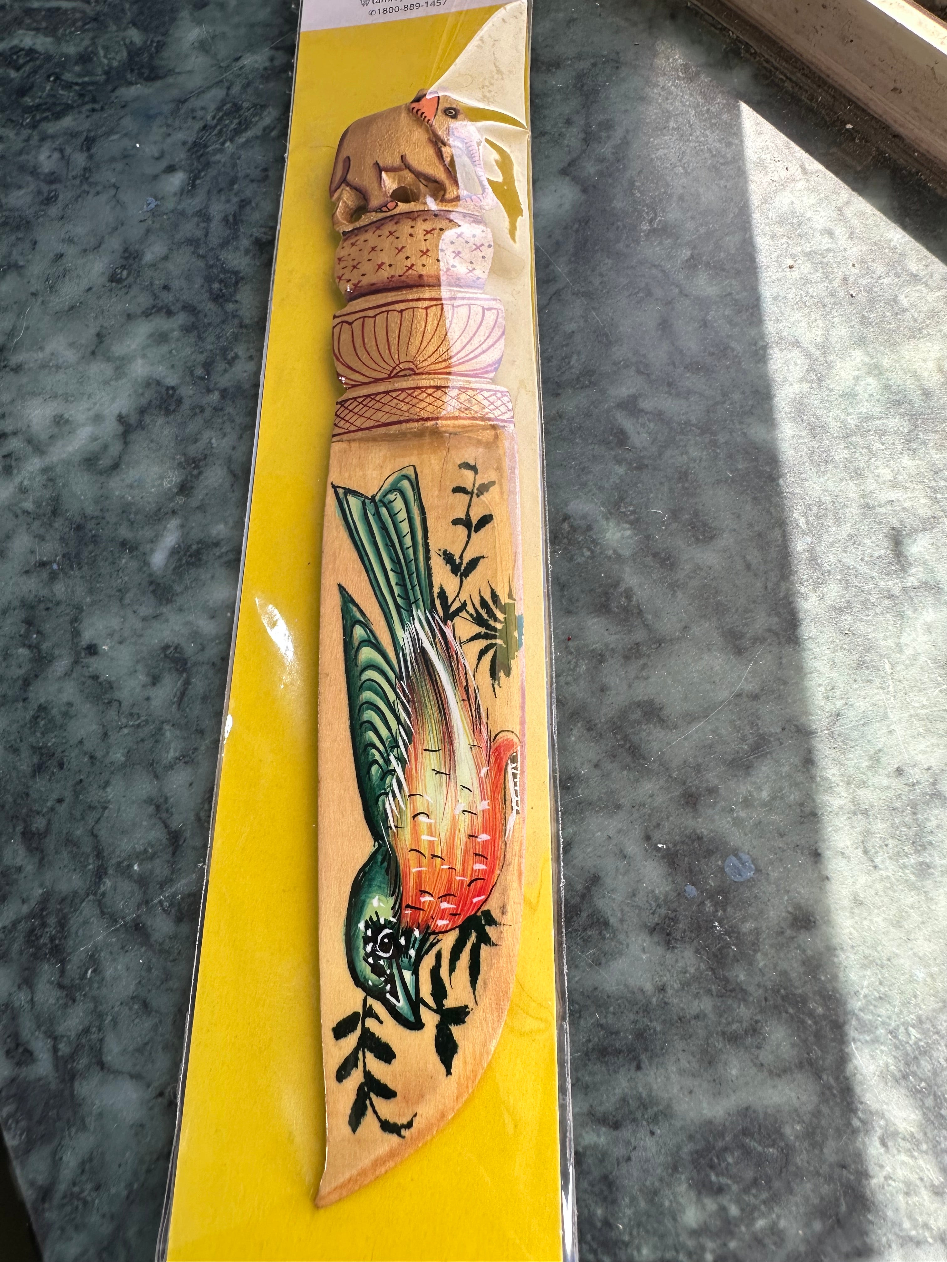 Paper Cutter Wooden Royal Series With Hand Painting Indian Art Tamrapatra