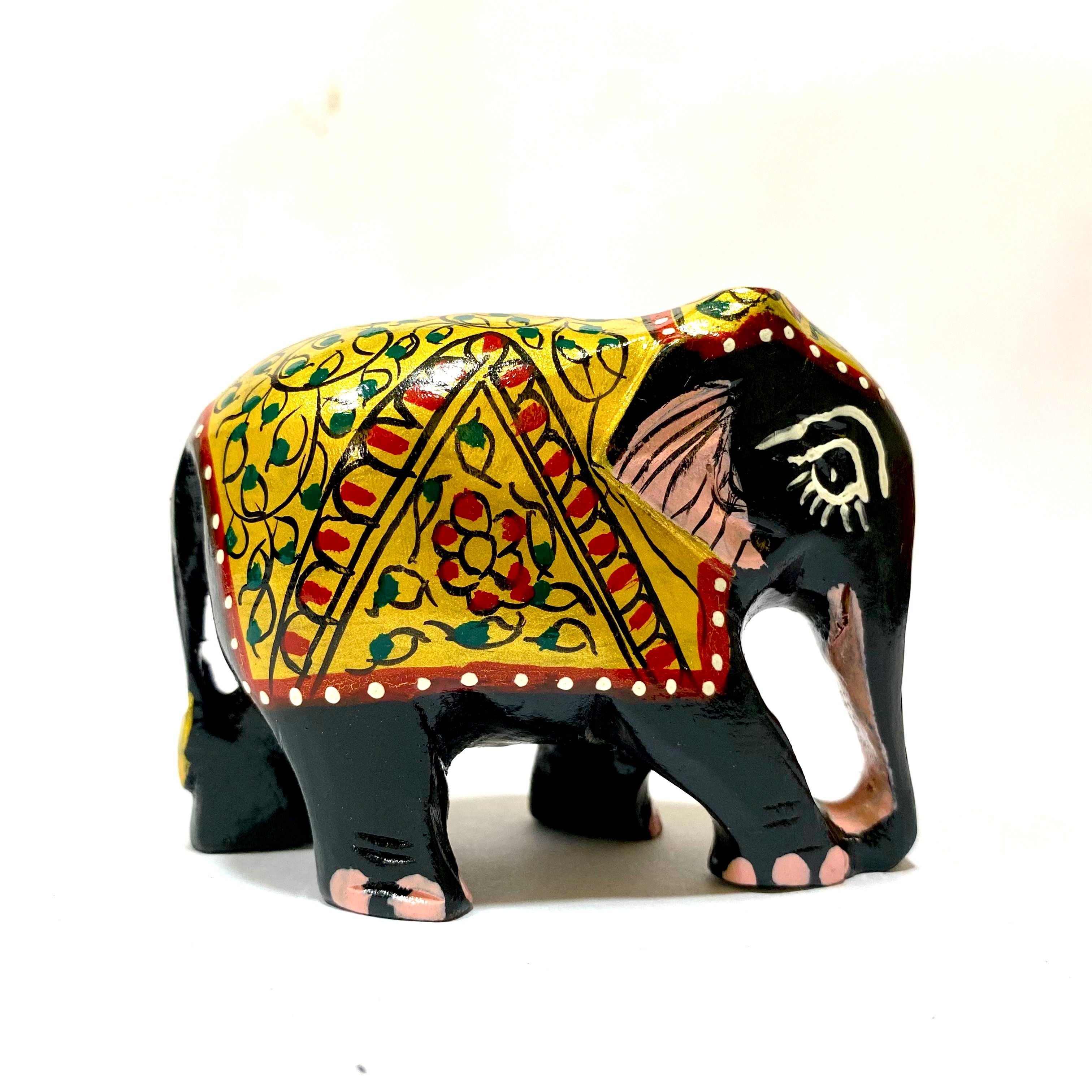 Mighty Elephants Pride Of India Wooden Animals With Emboss By Tamrapatra