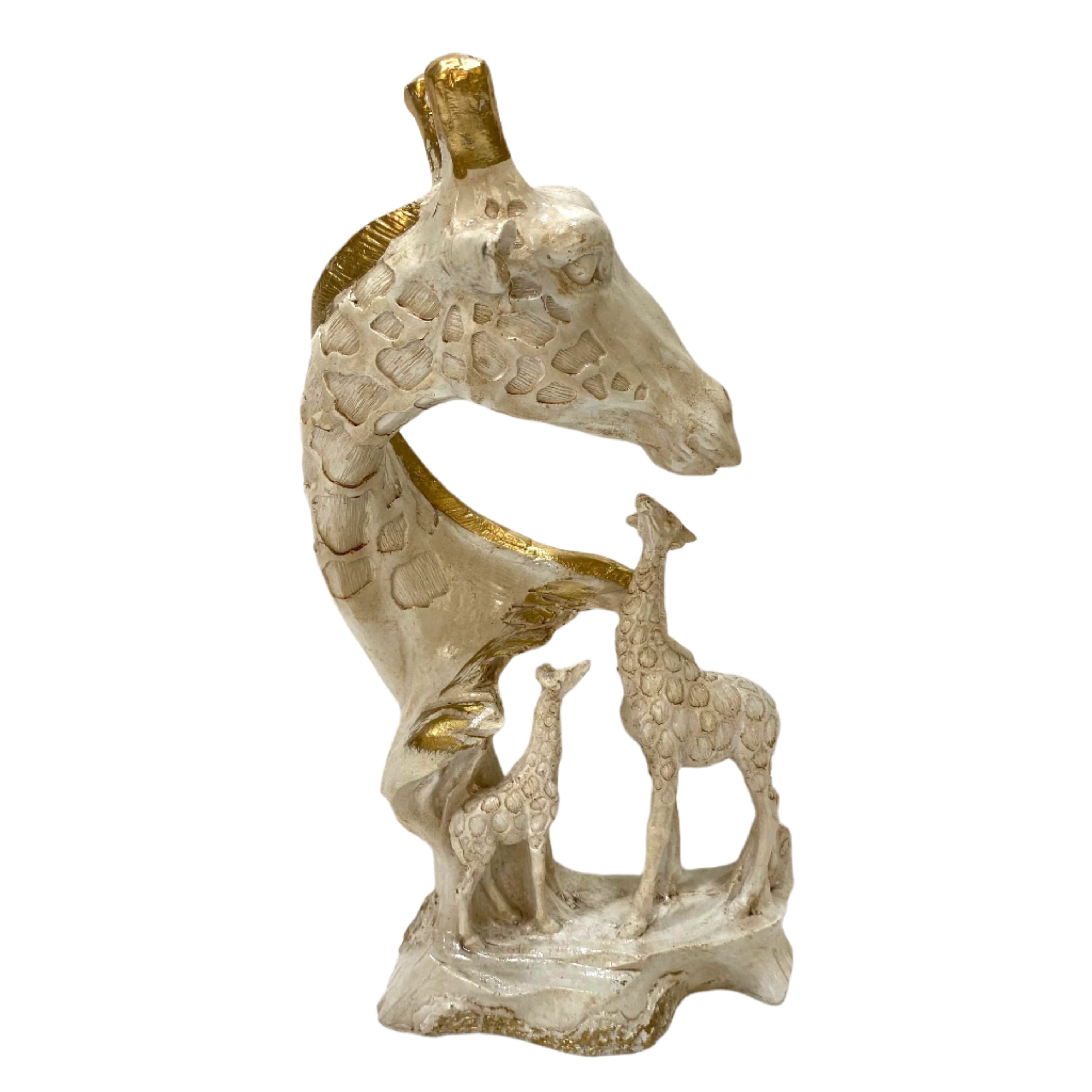 Giraffe With Cub Sweet Memorable Resin Art Family Showpiece By Tamrapatra
