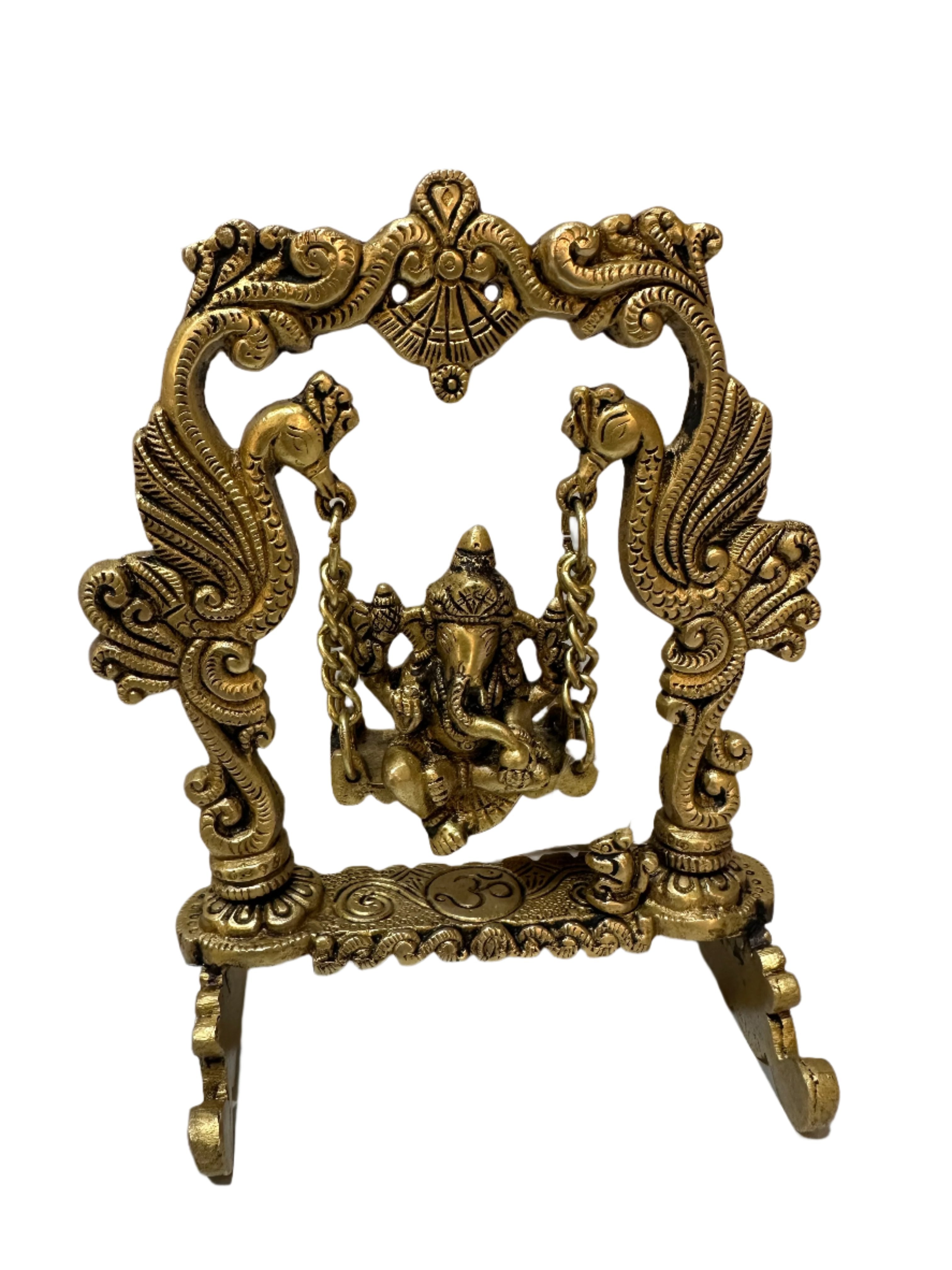 Jhula Ganesh In Handcrafted Beautifully From Brass Home Décor Tamrapatra - Tamrapatra