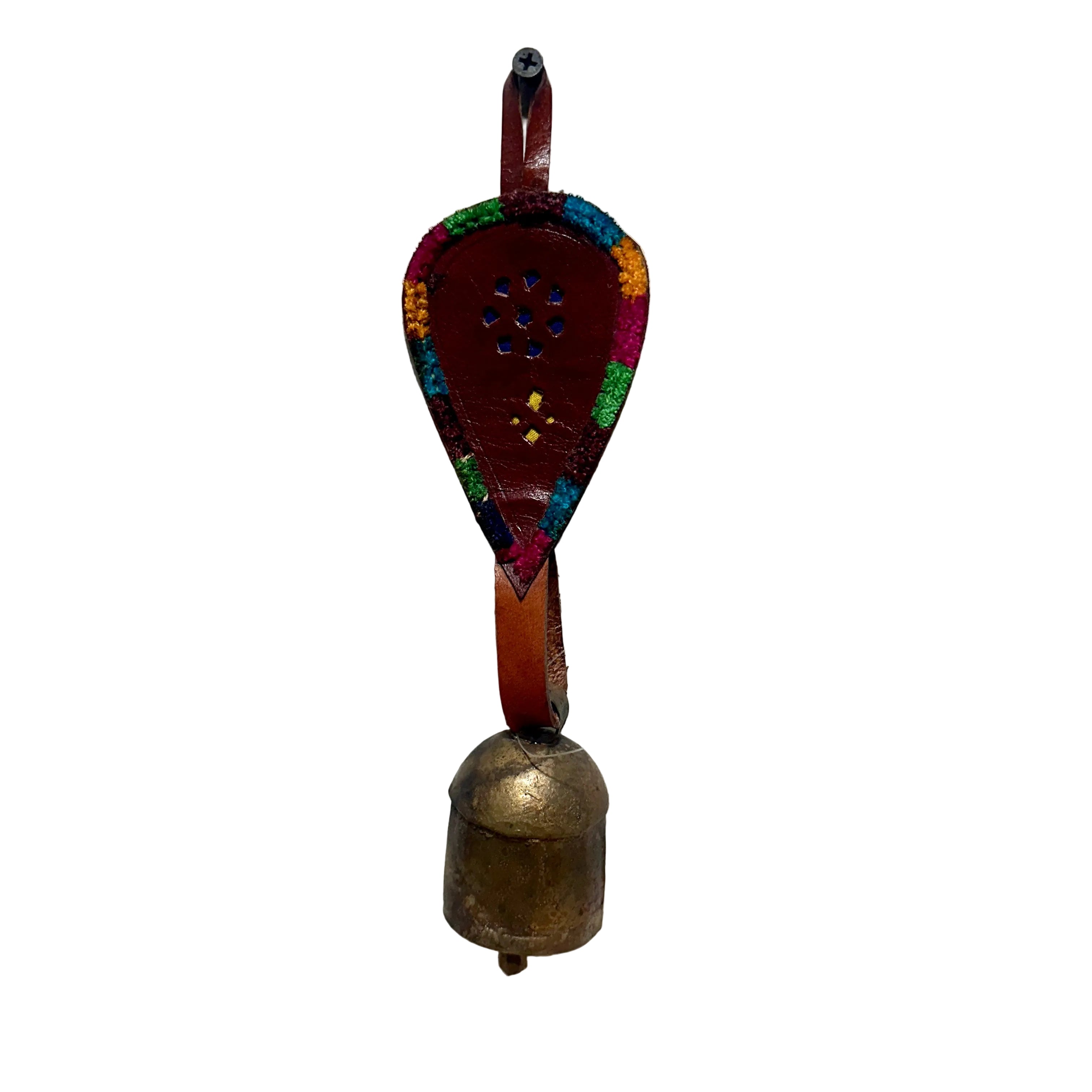 Melodious Bell XS With Leather Belt Hanging Decorative Chimes From Tamrapatra