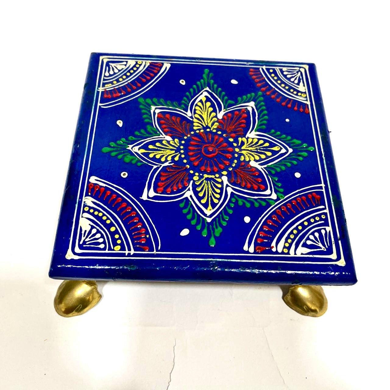 Wooden Hand Painted Bajoth Multicolor Handcrafted By Indian Artisans By Tamrapatra