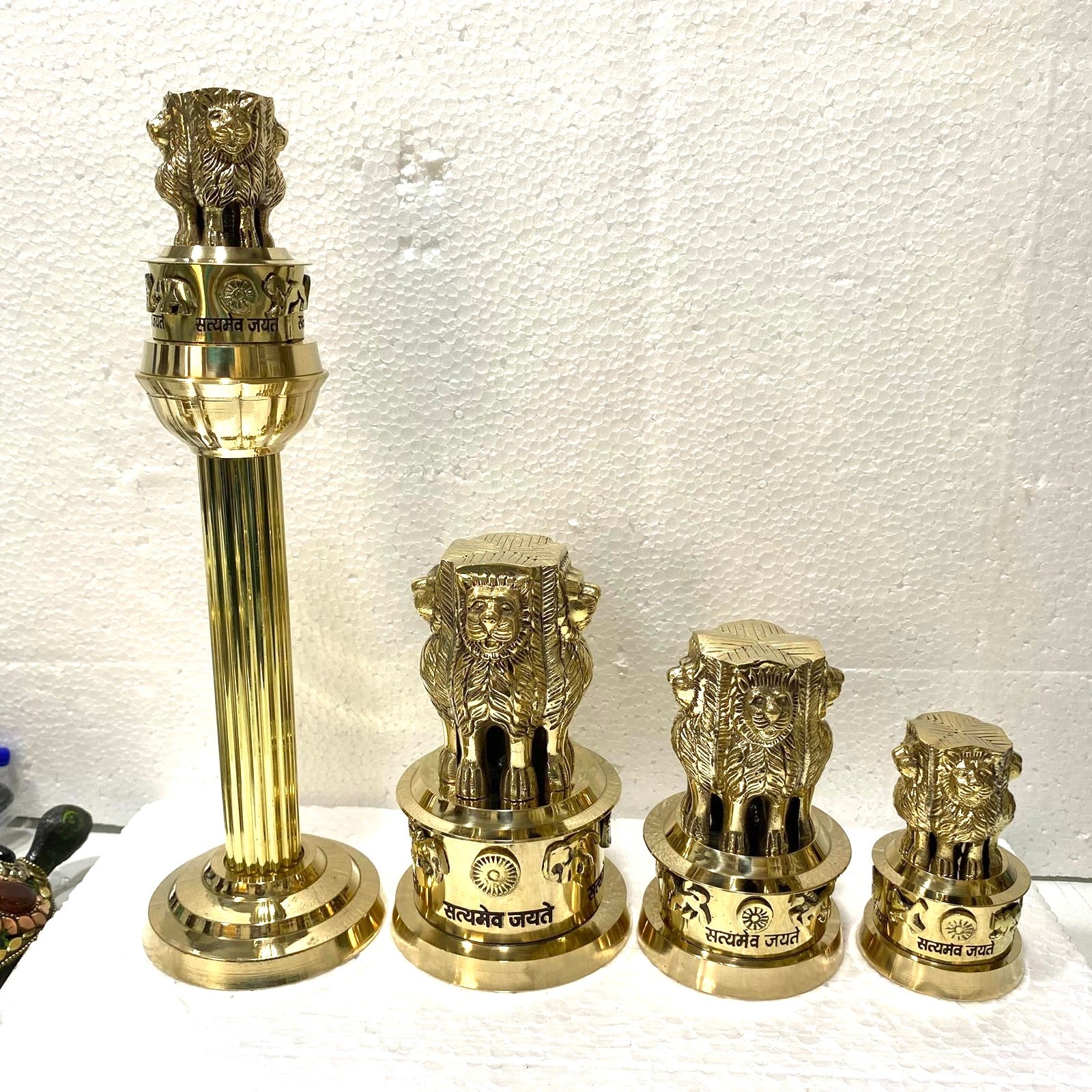 Brass National Emblem In Various Size Handcrafted Best Quality By Tamrapatra