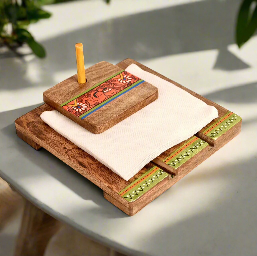 Wooden Place your Napkin In Our Eccentric Designed Tissue Holder By Tamrapatra