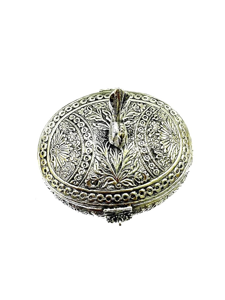 Extraordinary Collection Of German Silver Metal Boxes Engraved From Tamrapatra