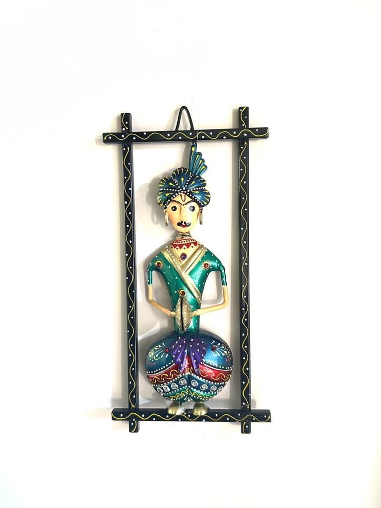 Face Musical Frame Style Indian Classical Musical Metal Wall Frame By Tamrapatra