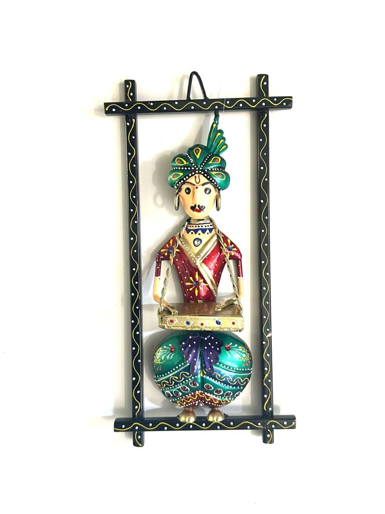 Face Musical Frame Style Indian Classical Musical Metal Wall Frame By Tamrapatra