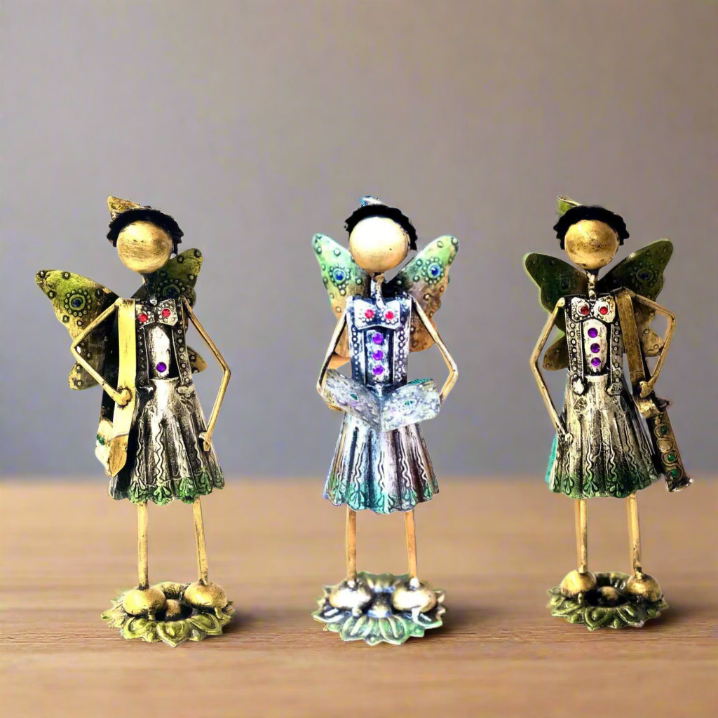 Sweet Little Fairy School Girl Marvelous Showpiece Kids Room By Tamrapatra