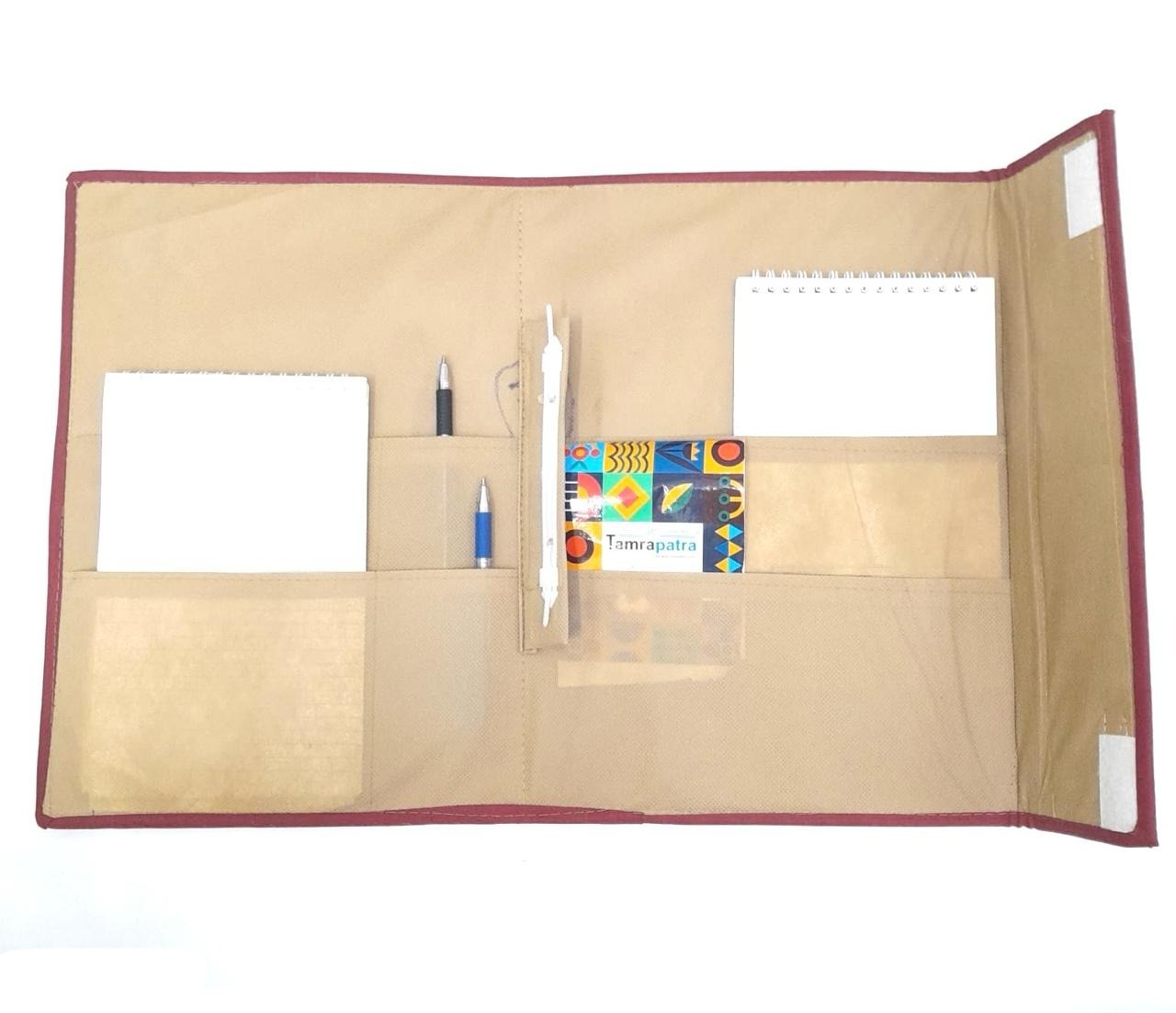 Jute Folders With Flap Style Design Store Documents Easy Carry By Tamrapatra