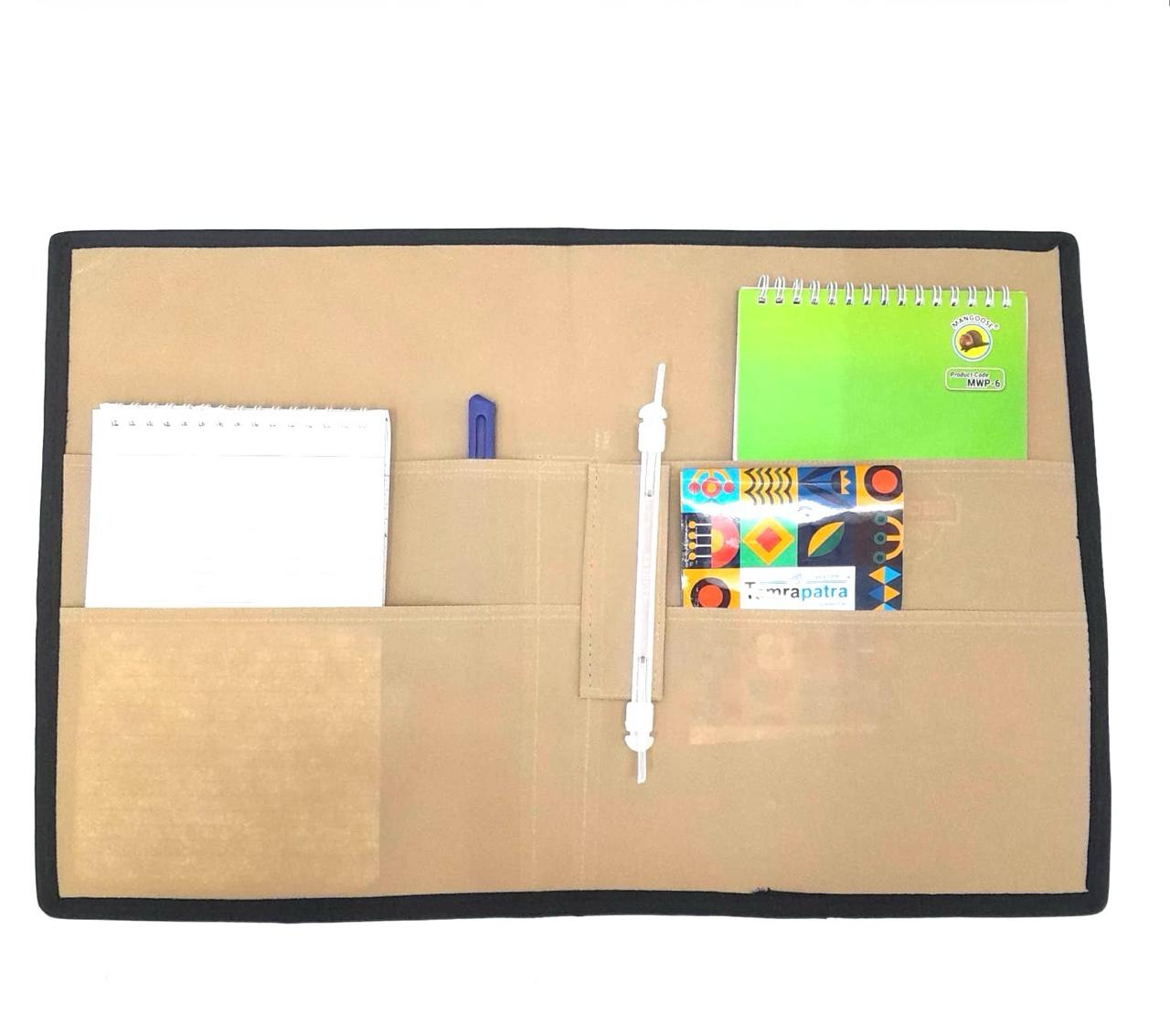 Jute Design Folder To Store Documents Gifting Officer Handmade From Tamrapatra