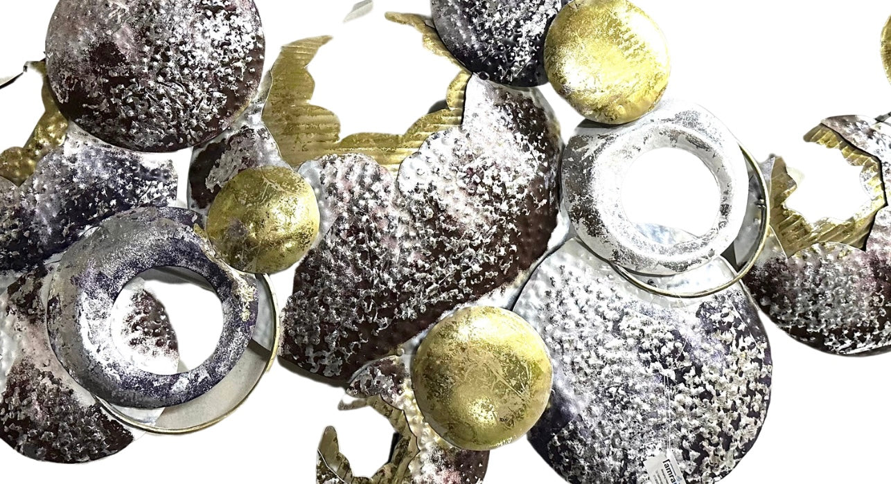 Shades of Mulberry Classic Metal Wall Décor For Living Room Handcrafted By Tamrapatra