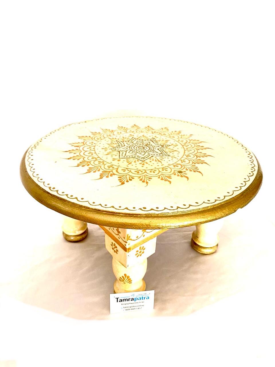 Bajoth Stool Collection For Display Wooden Handcrafted With Conework Tamrapatra