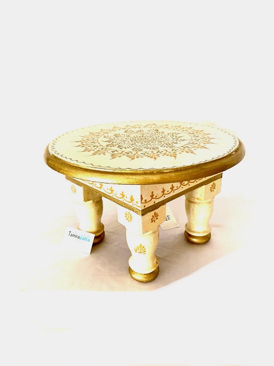 Bajoth Stool Collection For Display Wooden Handcrafted With Conework Tamrapatra