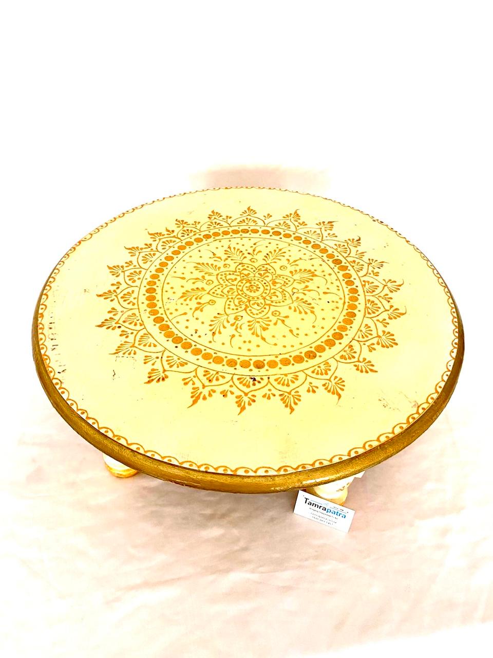 Bajoth Stool Collection For Display Wooden Handcrafted With Conework Tamrapatra