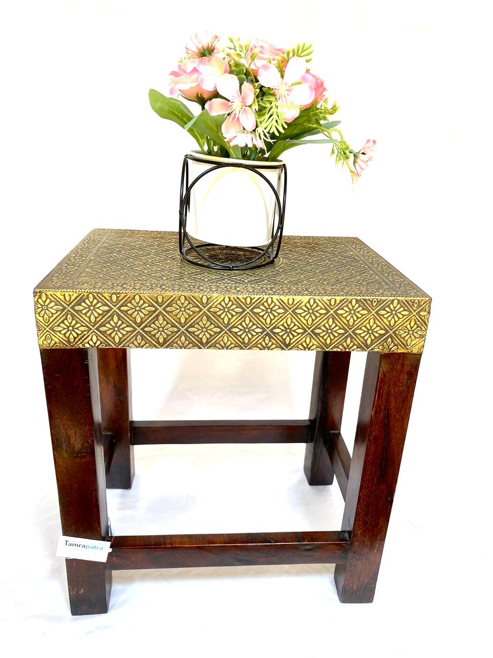 Collection Of Brass Fitted Nester Stools Aesthetic Look For Every Corner Tamrapatra