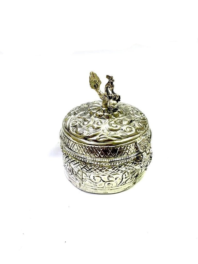 German Silver Peacock Box Jewellery Accessories Premium Antiques By Tamrapatra