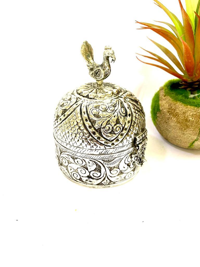 German Silver Peacock Box Jewellery Accessories Premium Antiques By Tamrapatra